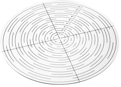 POWERTEC 71421 10 Round Center Finder Compass (Tool) for Wood Turning Lathe Work – Clear Acrylic