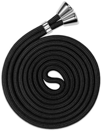 ONEFLOW Ersatzkordel für alle Handys | Handykette ohne Hülle - Stylisches Band zum Umhängen, frei verstellbar bis 155cm | Extrakordel in Schwarz