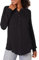 Amazon Essentials Women's Long-Sleeve Woven Blouse, Black, M