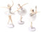 3 Stück Ballerina Mädchen Ballett Tänzerin Statue Figuren Ornamente Kuchen Topper Geburtstagsfeier Begünstigt für Tänzer