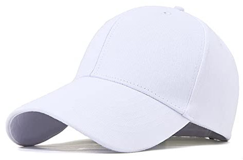 Bakicey Baseball Cap Unisex - Outdoor Sonnenhut Damen Herren Baumwolle Mütze Erwachsenen Casual Hip Hop Baseboard Kappe Verstellbar (Weiß)
