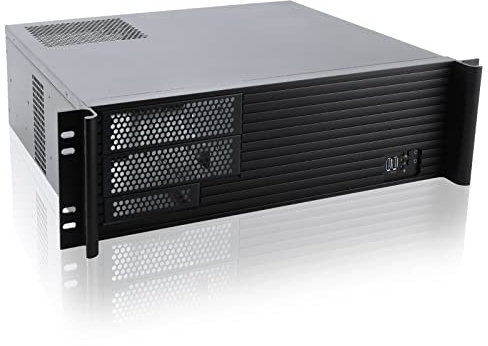 RackChoice - Châssis de serveur à montage en rack 3U à courte profondeur - Micro ATX/Mini-ITX, baies de 2 x 5,25 pouces + 5 x 3,5 pouces, support de PSU ATX, refroidissement supérieur/latéral,