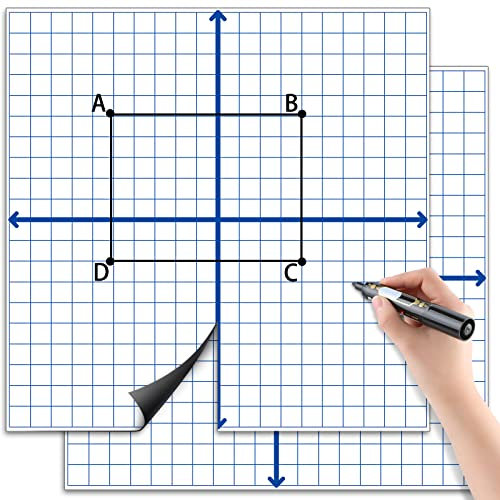 8 Stück Jumbo Magnetic XY Koordinate Dry Erase Grid, Magnetdiagramm für Gitter Whiteboard, trocken abwischbare Tafel, trocken abwischbare Grafik für Klassenzimmer, Lehren, Lernwerkzeuge, 66 x 66 cm