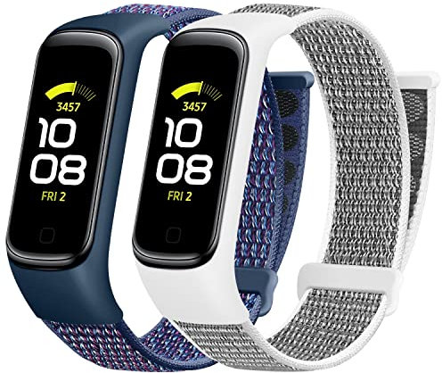 Huamanlou Armband Kompatibel mit Samsung Galaxy Fit 2 Armband, Nylon Atmungsaktives Verstellbares Uhrenarmband Sport Ersatzarmband für Galaxy Fit 2