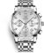 OLEVS Herren Chronograph Armbanduhr, Gold Silber Edelstahl Band Analog Quarz Armbanduhr für Herren, A1-weißes Zifferblatt/silberfarbenes Band, Rund