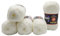 5 x 100 Gramm Everyday Antipilling Wolle einfarbig, 500 Gramm Strickwolle uni mit Anti-Pilling Effekt (70001 weiss)