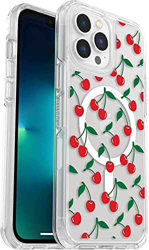 OtterBox Symmetry Clear Series+ Case with MagSafe for iPhone 13 Pro Max & iPhone 12 Pro Max (Only) - Non-Retail Packaging - Cherry On Top (Red/Clear)