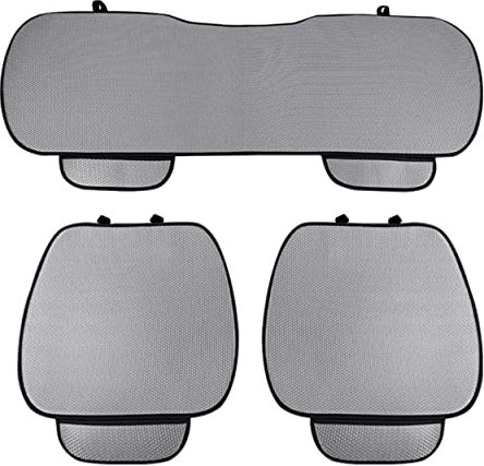 Auto Accessori Lupex Coprisedile Seduta 3 pezzi Universale Auto | Protezione Sedile 2 Anteriore e 1 Posteriore | Protector Comfort Automotive Cuscino Interni (Silk Ice Grigio)