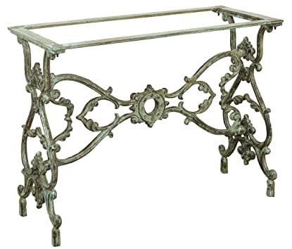 Biscottini Cast Iron Table Base, Wrought Iron Garden Table, Table Base Antique Finish
