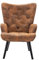 SUPPNEED Sessel,Akzent Stuhl,Vintage Wingback Stuhl, Hohe zurück,Schreibtischstuhl,mit Armen Massivholz Beine für das Lesen Wohnzimmer Schlafzimmer Wartezimmer(Kaffee)