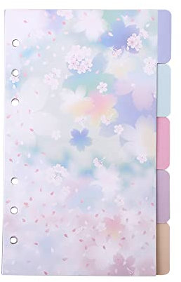 A5 A6 Loseblatt Notebook Divider Index Separator Diary Paper Planner Binders, Planner Book Loose Leaf Separator Page Binder Index Page (A6)