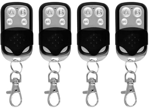 VOSSOT 4 Mandos a distancia universales para puerta de garaje, clonación de abridor de puerta de garaje 433 MHz universal, mando a distancia para interruptor de luz, puerta de garaje