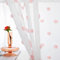 MYSKY HOME Vorhänge mit Ösen Gardinen Wohnzimmer Vorhang Transparent Dekoration für Wohnzimmer Kinderzimmer Schöne Stickerei Gardine 2er Set Modern Schlafzimmer Ösenvorhang, H 225 x B 140 cm, Rosa