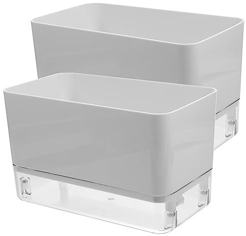 SUPVOX Lot De 2 Grands Pots À Arrosage Automatique Carrés À Double Couche Faciles À Contrôler pour La Décoration Intérieure