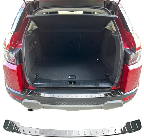 RECAMBO Ladekantenschutz Edelstahl kompatibel für Range Rover Evoque L538 | 2011-2018 - Hochglanz poliert, Chrom Look - Styling und Schutz für die Stoßstange