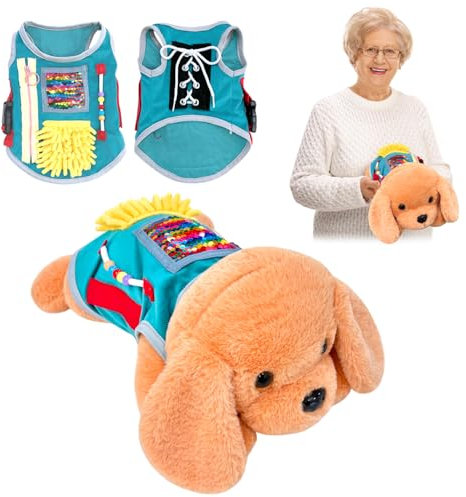 Tvouanz Fidget Blanket, Nesteldecke für Demenzkranke, Demenzdecke für ältere Menschen, Zappelige Hundedecke für Senioren mit Alzheimer, Demenzprodukte für ältere Menschen