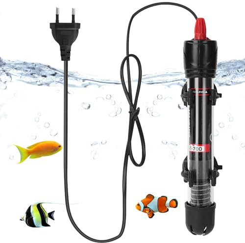 Aicharynic Heizstab 25W Mit Saugnäpfen: Thermostat Heizung, Einstellbare Aquariumheizer für Fischtanks (20-34°C)