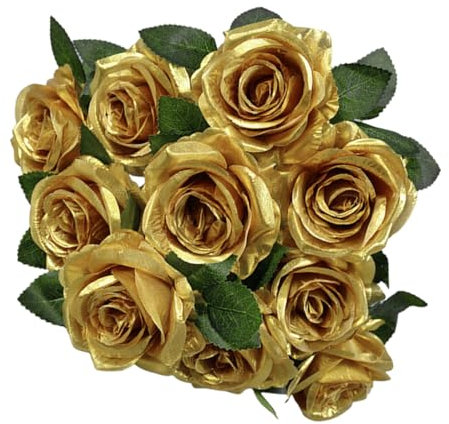 Yardenfun Artificial Rose Bouquet Flower Arrangement for Home Parties and Weddings Elegant Faux Floral Decor for Table Centerpieces and Celebrations