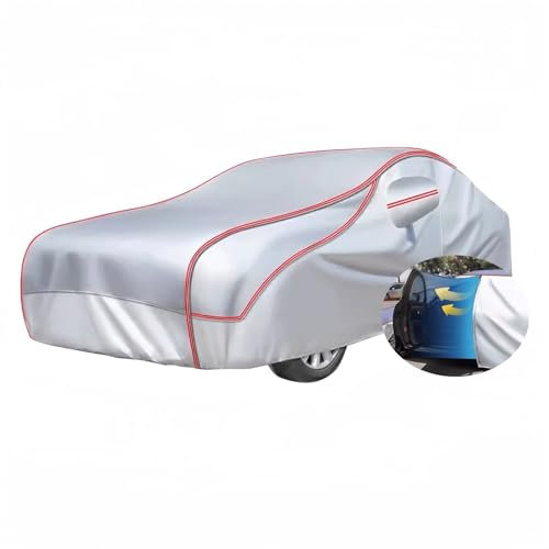 Autoabdeckung Für Mercedes-Benz SL Class (R230) SL 63 AMG, Extra Dicke Ripstop-Oxford-Decke Mit Hagelschutz, Outdoor Winddichter, Wasserdichter Sonnenschutz, Winter Sommer Auto Abdeckplane KFZ(Silver)