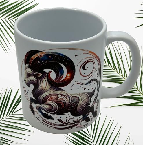 Tasse/Sternzeichen Widder/Tasse mit Foto/Motivtasse/Geschenk/Sternzeichentasse/Weiss matt