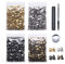 Jamsinmu 400pcs Leder Nieten 4 Farbe Doppelkopf-Nieten Stahlrohr Metall-Nieten für DIY Handwerk Leder Tasche Schuhe Gürtel Reparaturen Dekoration 5 * 8mm