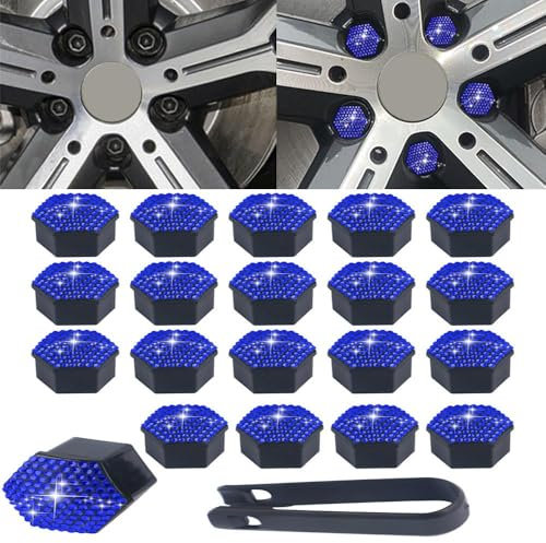 20 Stück Radmutternkappen Radschrauben Radmuttern für VW Golf VII Variant (2012-2019) Radschraubenkappen Rad Mutter Cap mit Entfernung Werkzeug,17mm-B