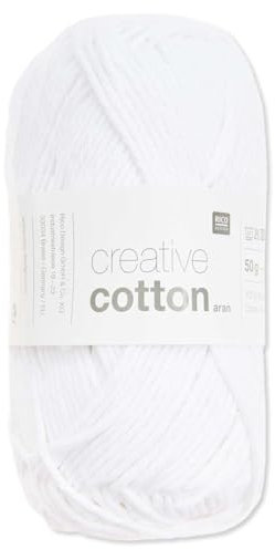 Rico Design 50 g Creative Cotton Aran Wolle Stricken Häkeln 63 Farben (88 | Veilchen)