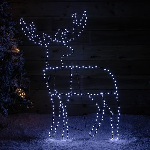 Samuel ALEXANDER 1mx80cm Light up Standing Christmas Reindeer with 292 White LEDs
