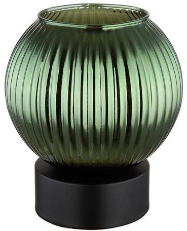 Tischlampe Nachttischlampe Tischleuchte Retro Glas Wohnzimmerlampe grün H 17 cm