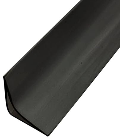 Weichsockelleiste Selbstklebend mit kabelkanal, Innenecke für Winkelleisten, für Türen, Fenster, Wände, Küche, Fliesen, Einfach Schneidbar (Schwarz, 5 m)