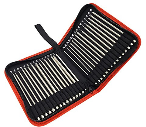 Juego de 30 puntas de destornillador largas de vástago de 1/4 pulgadas de 10/15 cm, herramientas eléctricas ranuradas + cruz + cuadradas + puntas de destornillador Torx