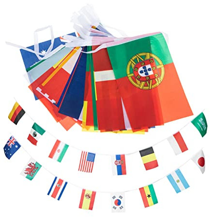 Milisten Flaggen-kette Für Länder Bunte Polyester-wimpelkette Für Sport-events Bars Und Partys Dekoration Für Drinnen Und Draußen Lebendige Farben Einfach Aufzuhängen