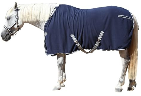 Gallopoff Abschwitzdecke Pferd aus Fleece 300 g/m² | Weiches Fleece-Material nimmt Schweiß auf und trocknet schnell. Kreuzbegurtung & Schweifriemen sorgen für sicheren Halt