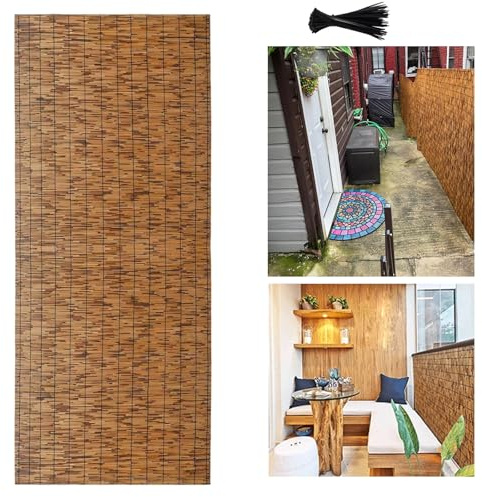 Bambus, dekorative Bambusmatte für Balkon, Sonnenschutz, Außenzaun, 120 x 1000 cm – stilvolle Garten-Sichtschutzlösung