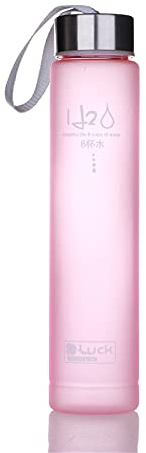 HDBCYUAZ Water Bottle 280ml Plastic Transparent Frosted Water Bottle Sports Water Bottle(6)