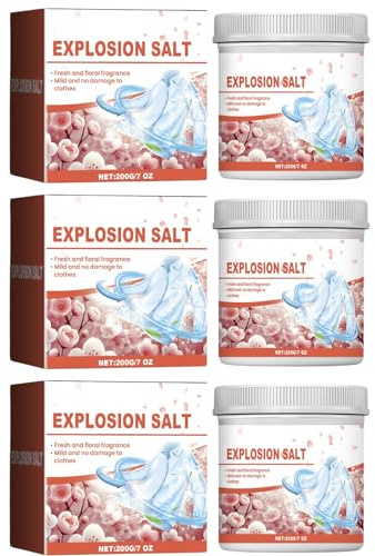 Active Oxygen Laundry Booster Powder - Tiefenfleckenentfernungs-Einweichen für Weiß und Farben - Hilft, die Frische des Stoffes wiederherzustellen - Geeignet für Handwäsche und Vorwaschung (3pcs)
