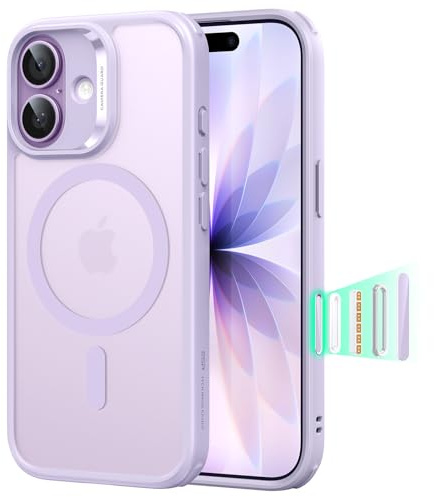 ESR for iPhone 17 Case, Military-Grade Drop Protection, Shock-Absorbing Air Guard Corners, Camera Control Cover, Compatible with MagSafe Accessories, Hybrid Series, Frosted Light Purple