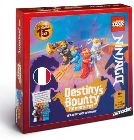 Asmodee - Lego Ninjago: Destiny's Bounty Adventures ! - auf Französisch | Offizielles LEGO Ninjago Brettspiel, kooperatives Abenteuerspiel für die ganze Familie, 2-4 Spieler, ab 8 Jahren