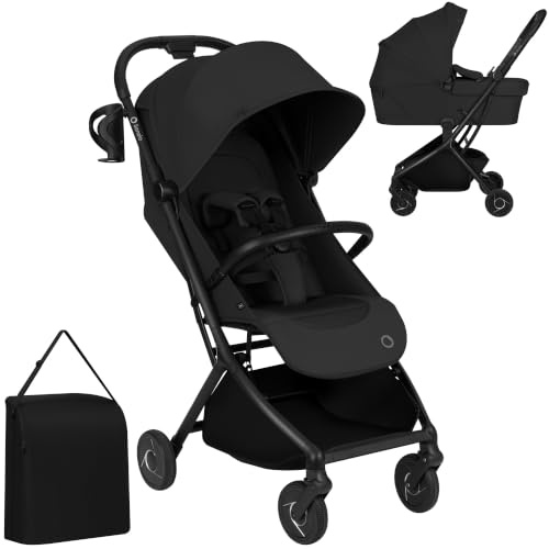 Lionelo Sia Flex Kinderwagen 2 in 1 (0–4 Jahre, bis 22 kg), Reisebuggy | mit faltbarer Babywanne, ultraleicht, kompakt, Einhand-Faltung, UPF50+, 3D-Belüftung, magnetische Gurtschnalle, Liegeposition