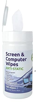 EcoTech ETTEL100PK Computer Screen Wipe, White (Pack of 100)