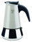 Pezzetti, Steelexpress Caffettiera 6 Tazze in Acciao Inox, Manico Ergonomico Resistente al Calore, Adatta a Tutti i Piani Cottura, Adatta ai Piani Induzione, Color Tortora