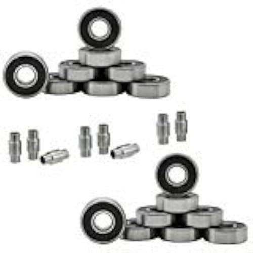Bullseye Hockey Cuscinetti ABEC 5 Inline Roller Speed Pacchetto 16 Cuscinetti e 8 distanziali