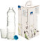 Glas Flasche 6 Gläser geriffeltes Design