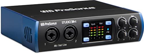 PreSonus Studio 26c, Interfaz de Audio USB-C, Para Grabación, Difusión, Podcasting, con Paquete de Software incluido Studio One Artist, Ableton Live Lite DAW