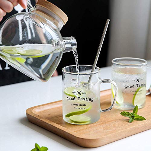 MU Nordisches kleines frisches englisches Wasser-Schalen-Glasbüro-Kaffeetasse-Tasse,A