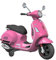 TURBO CHALLENGE Vespa 119134 Electric Slide Car - Pink - 6 V Battery + USB Charger Included - Maximum Weight 30 kg - From 3 Years