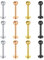 AceFun Chirurgenstahl 16G Lippenpiercing stecker 18 Stück Tragus Ohrringe Labret Piercing Monrone Piercing 10 mm