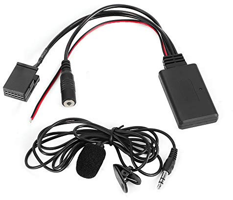 Qiilu Adaptateur Bluetooth Zafira Adaptateur de câble Audio AUX-in, Microphone Bluetooth stéréo de Voiture adapté pour CD30 CDC40 CD70 DVD90