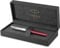 Parker 51 Füller | Burgunderroter Schaft mit Chromfarbenen Zierteilen | Füllfederhalter mit feiner Feder und Schwarzer Tintenpatrone | Geschenkbox