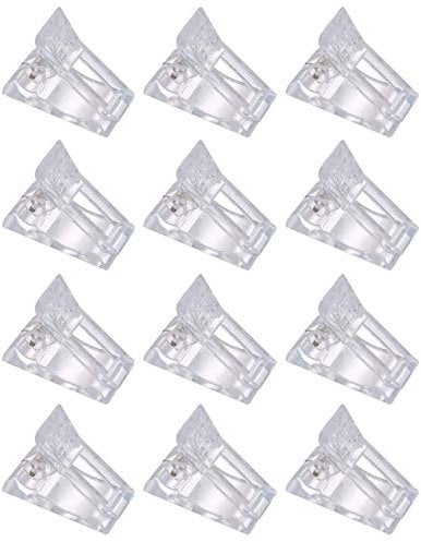 12Pcs Polygel Nail Clips for Polygel Quick Building, Nail Tips Clip for Dual Form Acrylic Nail Extension
